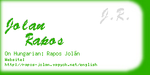 jolan rapos business card
